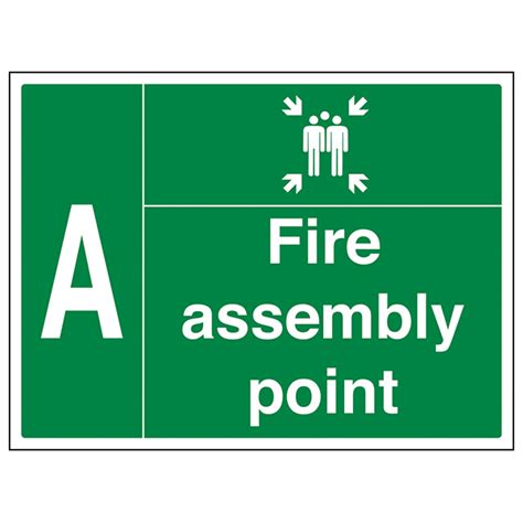 Fire Assembly Point with Family and Letter A | Fire Assembly | Safety Signs | Safety Signs 4 Less