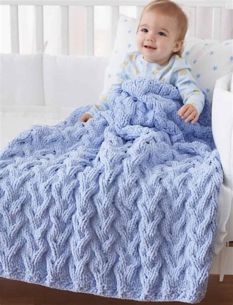 Free Knit Pattern: Shadow Cable Baby Blanket - CrochetKim™