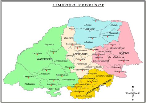 Limpopo Province Map (source: http://www.sa-venues.com; (accessed on 24... | Download Scientific ...