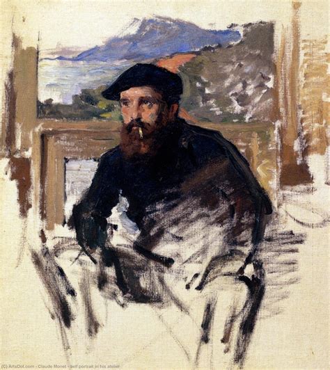 Oil Painting Replica self portrait in his atelier by Claude Monet (1840 ...