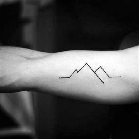 Simple Mountain Outline Tattoo