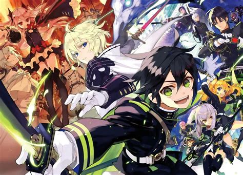 Seraph Of The End Anime Characters 57*41CM Wall Scroll Poster #38727-in Flags, Banners ...