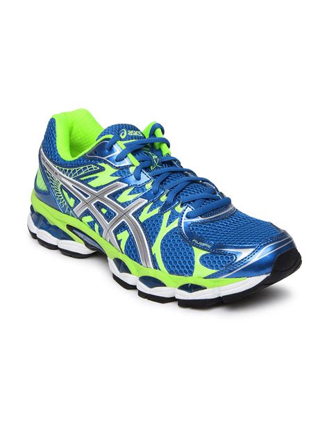 Buy ASICS Men Blue & Neon Green Gel Nimbus 16 Running Shoes - 634 - Footwear for Men - 410125