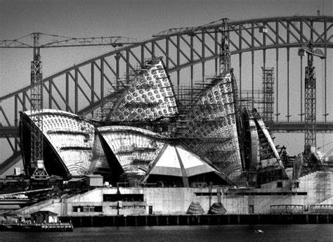 Sydney Opera House construction progress from Mrs Macquarie’s Point, November 1965. Max Dup ...