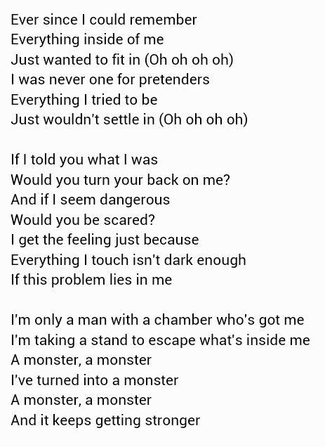 Imagine Dragons Monster Lyrics