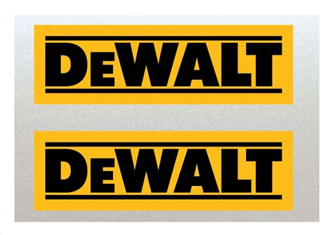 Dewalt Black & Yellow 15cm Stickers x2 Toolbox, Tool Chest, Cars, Vans etc. Vinyl Laminated High ...