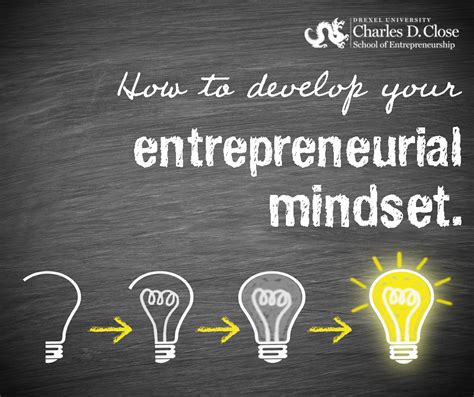 How to Develop Your Entrepreneurial Mindset | Close School of Entrepreneurship | Drexel University