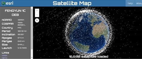 Satellite Map: Whereabouts of 16,500-plus Earth-circling Objects