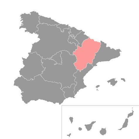 Aragon map, Spain region. Vector illustration. 20646854 Vector Art at Vecteezy