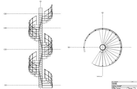 Spiral Staircase Plan Cad