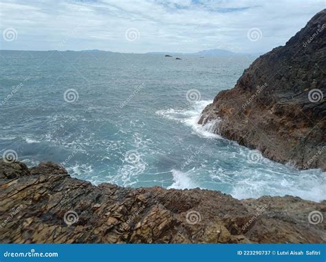 Marina Beach, Lampung, Indonesia Stock Image - Image of close, cove ...