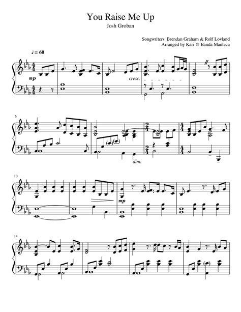 最高のコレクション you raise me up celtic woman sheet music pdf 295890-You raise ...