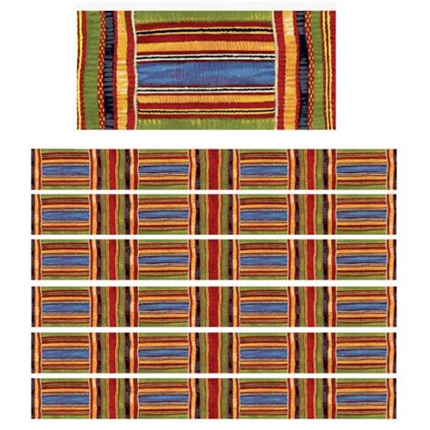 TeachersParadise - TREND Kente Cloth Bolder Borders®, 35.75' Per Pack, 6 Packs - T-85092-6