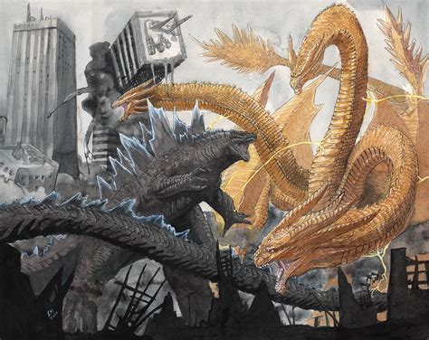 Godzilla vs King Ghidorah by TGping on DeviantArt