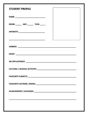 Student Profile Template - Fill Online, Printable, Fillable, Blank ...