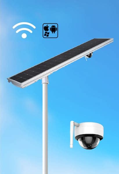Solar LED Street Light with Surveillance WiFi/ 4G camera -HeiSolar