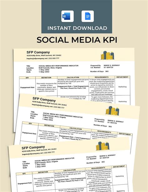 KPI Templates in Word - FREE Download | Template.net