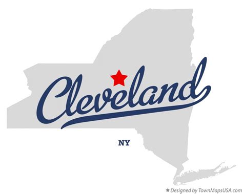 Map of Cleveland, NY, New York