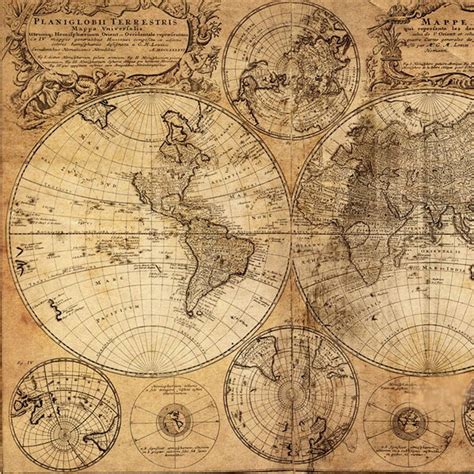 Vintage World Map Canvas Print | Map canvas print, Map canvas, Map art