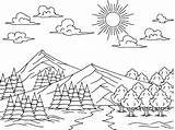 Premium Vector  Print Design Nature Landscape Outline Coloring Page sketch template
