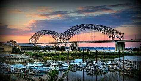 Memphis Bridge at Sunset Photograph by Billy Morris - Pixels