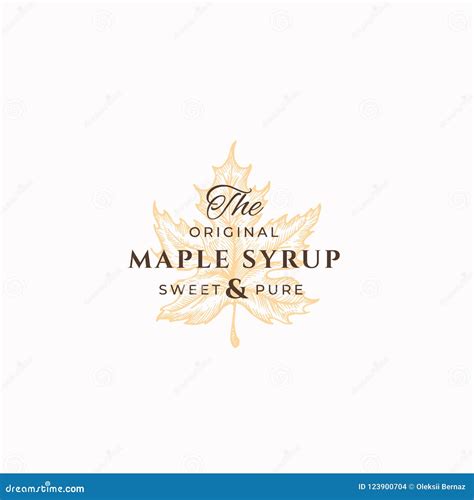 Original Maple Syrup Abstract Vector Sign, Symbol or Logo Template ...