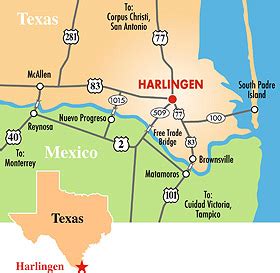 Texas Map Harlingen