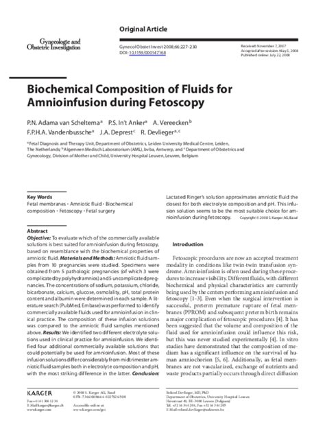 (PDF) Biochemical Composition of Fluids for Amnioinfusion during Fetoscopy | Roland Devlieger ...