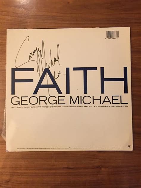 Vintage George Michael Autographed “Faith” Album Cover 1987 - Classic ...