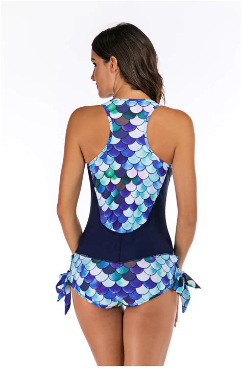 Bathing Suits Women Swimsuit Mermaid Fish Scale Sexy One Piece Swimwear ...