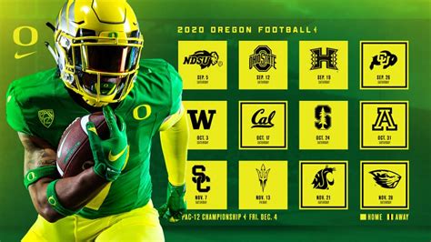 Oregon Football - Mark your calendars. The 2020 schedule...