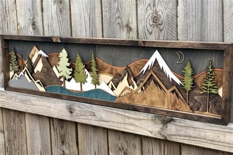 Handmade Wood Mountain Wall Art Brings Great Outdoors Into Any Home