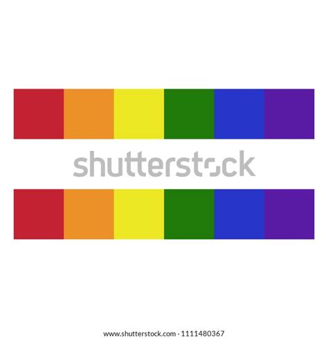 Rainbow Equality Symbol Rainbow Equal Sign Stock Vector (Royalty Free ...