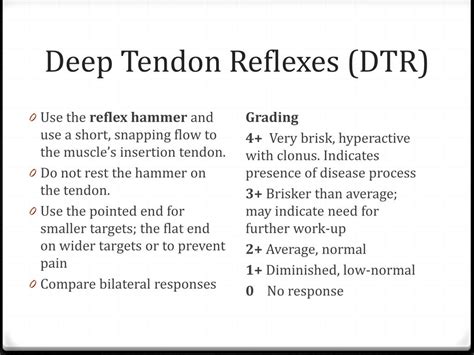 Deep Tendon Reflexes Upper Extremity