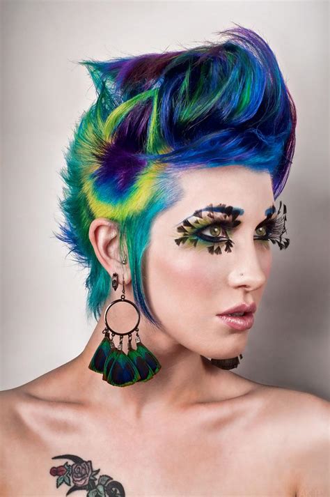 Peacock hair by Ryo-Says-Meow on DeviantArt