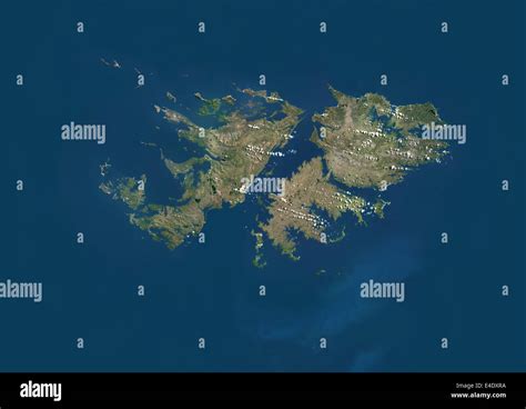 Falkland Islands, True Colour Satellite Image Stock Photo - Alamy