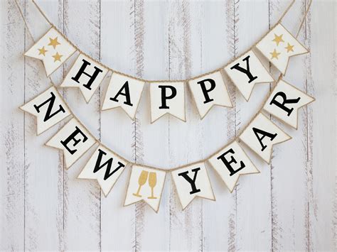 Happy new year banner new years banner New Year Sign New | Etsy