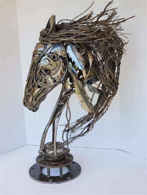 Metal horse head, horse sculpture, metal horse art Sculpture by Archie ...