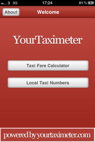 YourTaximeter - Taxi Fare Calculator and Taxi Numbers App