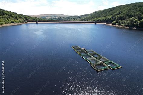 ladybower reservoir Peak District England drone aerial view Stock Photo ...