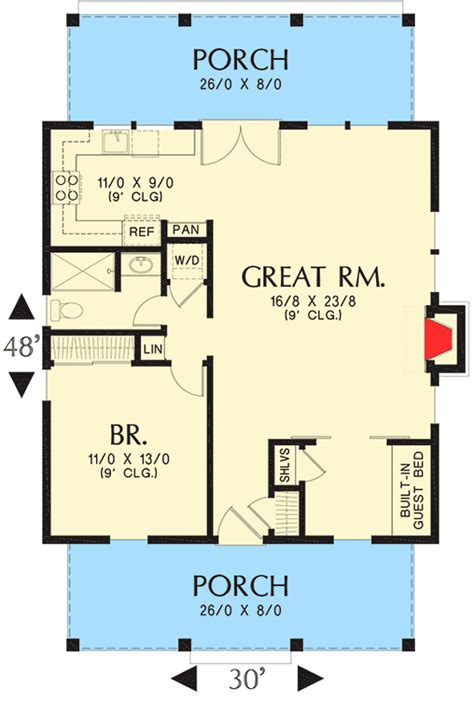 Guest House Plans Free - Small Modern Apartment