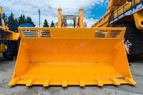 A Huge Bucket of a Tractor Loader-excavator Stock Photo - Image of ...