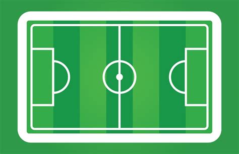 Vector illustration of a stripped green soccer field in flat cartoon style 22159291 Vector Art ...