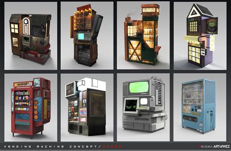 Aenigma - Vending Machine Concept Art 3 - Under, Derek Weselake | Vending machine design ...
