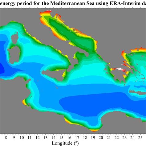 Mean annual wind climate (at 10 m above sea level) in the Mediterranean... | Download Scientific ...