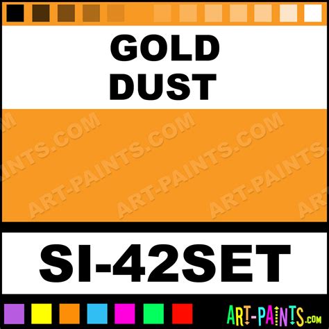 Gold Dust 42 Pack Tattoo Ink Paints - SI-42SET - Gold Dust Paint, Gold ...