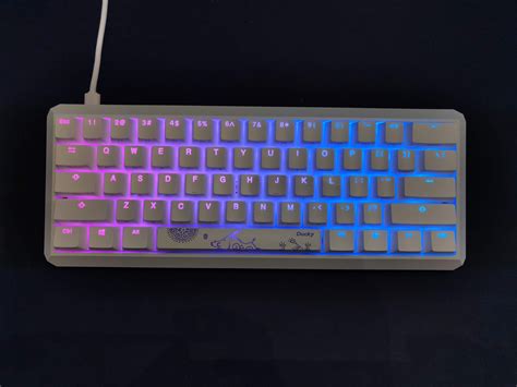 Ducky one 2 mini White RGB in KBDfans 5 Degree case (White ...