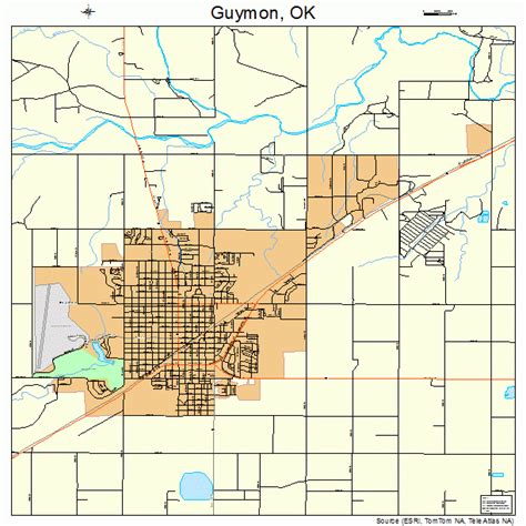 Guymon Oklahoma Street Map 4031750