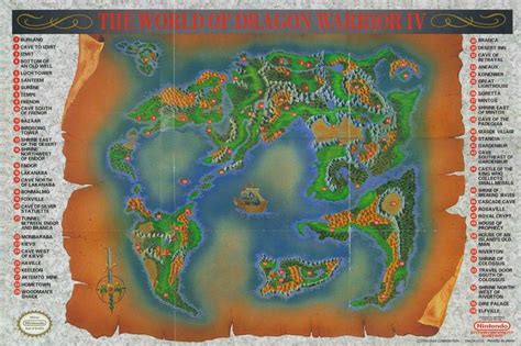 Dragon Quest IV Map | Old video, Game map, Dragon warrior