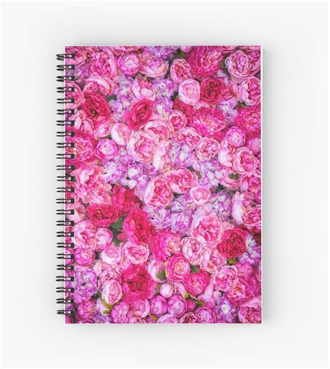 Vibrant Pink Flowers Spiral Notebook by newburyboutique | Cute spiral notebooks, Cute notebooks ...